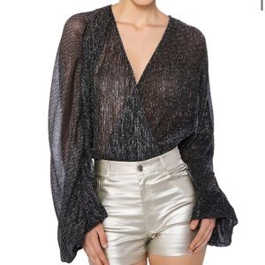 AKIRA Black Shimmer Bodysuit